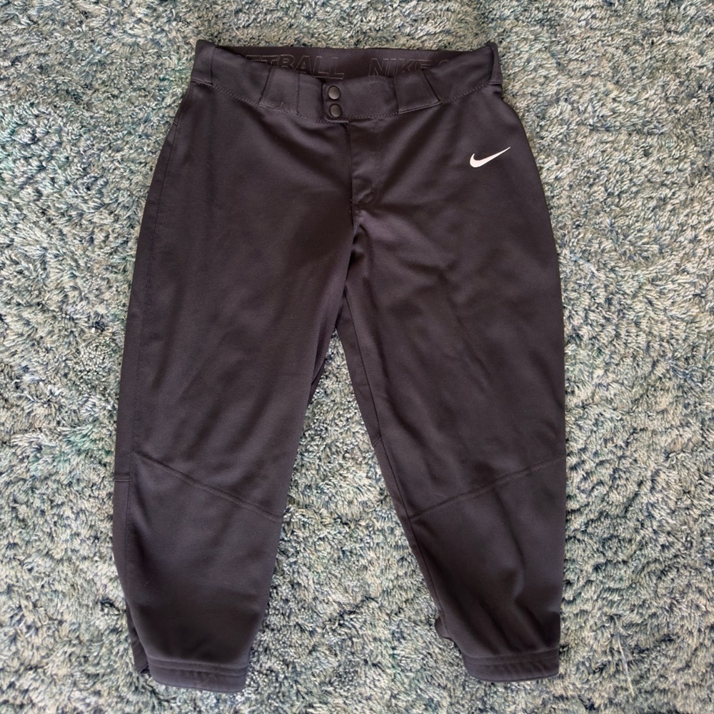 Nike Women Vapor 3/4 Softball Black Medium Pants